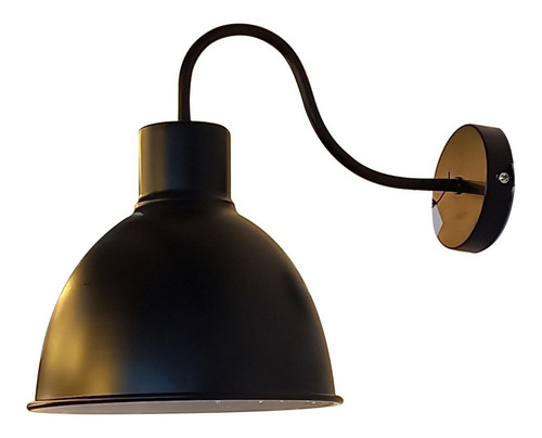 Imagen 1 de 6 de Lampara Aplique De Pared Vintage Tipo Campana Negra.