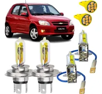 Comprar Kit Lâmpadas H4 H3 Celta Iluminação Amarela 2300k Carro 12v