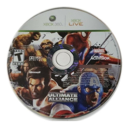 Marvel Ultimate Alliance Xbox 360 Usado Blackhelmet E