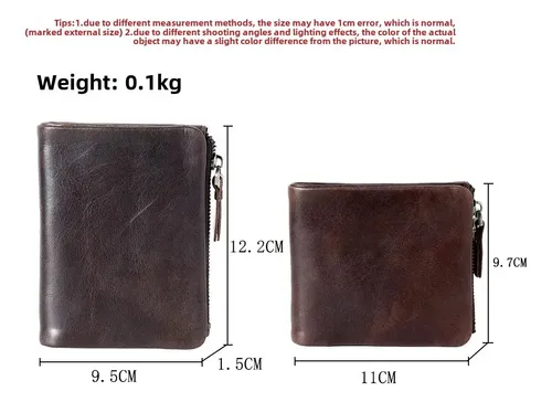 Vintage Leather Wallet Men's Multicard Money Clip | MercadoLivre