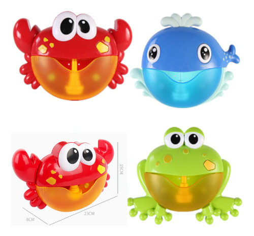 2 Peças De Brinquedo De Banho Infantil Bubble Machine Crab