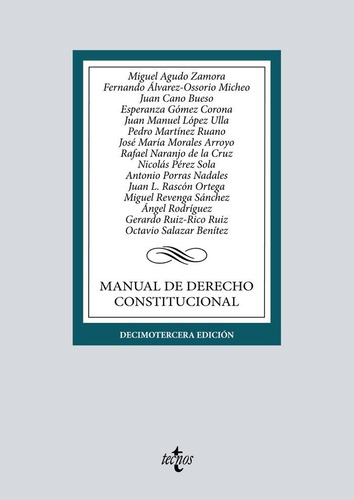 Libro Manual De Derecho Constitucional - Agudo Zamora, Mi...