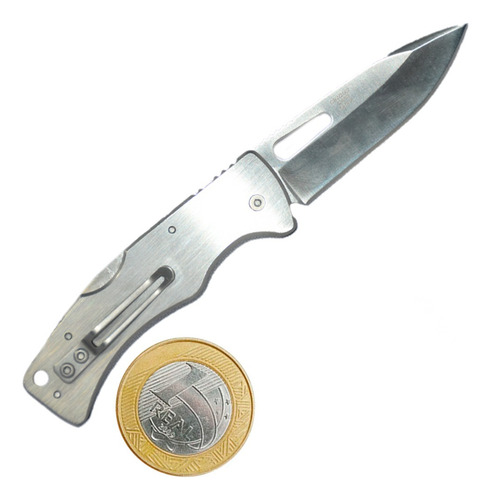 Canivete Slim Super Compacto Avb Cbw-2002 Cor Prateado