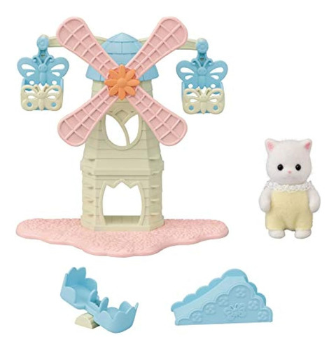 Calico Critters Baby Windmill Park, Casa De Muñecas Con Figu