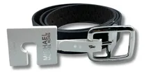 Comprar Cinto Para Feminino Michael Kors 551814c De Couro Sintético Preto Com Fivela Cor Prateada E Desenho Da Fivela Quadrado Arredondado Tamanho G