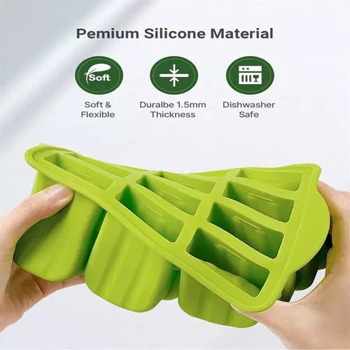 F Molde De Silicona Para Paletas Con 12 Cavidades X1