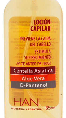 Imagen 2 de 4 de Han Loción Capilar Anti Caída Crecimiento Cabello 85ml
