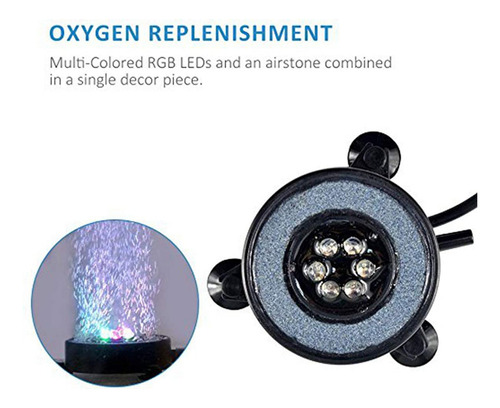 Nova Bomba De Luces Led Redondas Con Burbujas For Acuarios