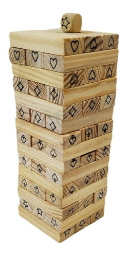 Jenga Pequeño Juego De Mesa Yenga Bloques Madera Figuras. 