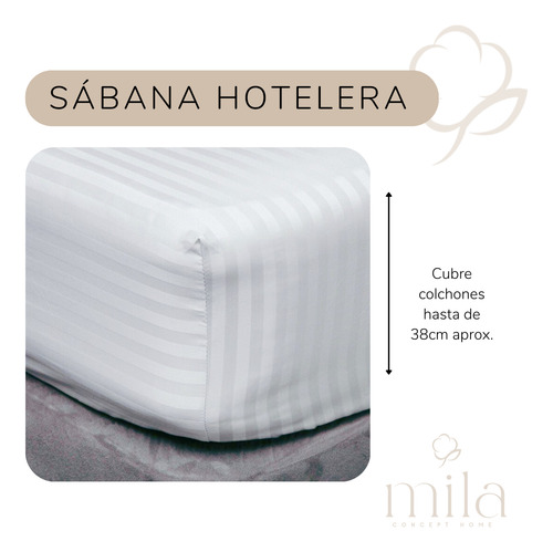 Juego De Sábanas Hoteleras Premium De 300 Hilos Tamaño Queen Size Color Blanco Incluye 1 Sabana 1 Sabana Cubre Colchon 2 Fundas Almohada Marca Mila Home