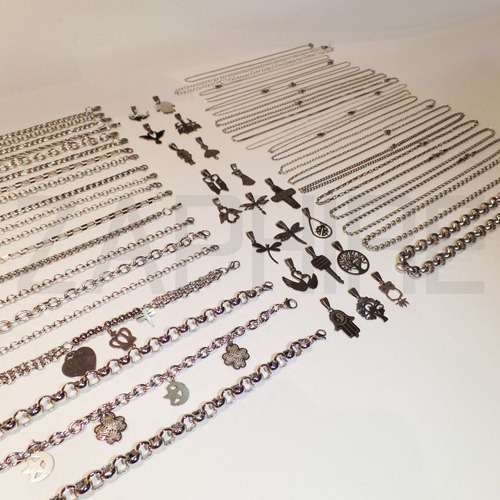Combo Acero Quirurgico 20 Cadenas 20 Pulseras 20dijes Xmayor