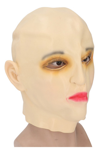Disfraz De Látex Para Mujer, Cubrecabezas, Rostro Femenino,