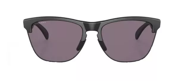 Anteojos de sol Oakley Frogskins Lite Standard con marco de o matter color matte black, lente grey de plutonite prizm, varilla matte black de o matter - OO9374