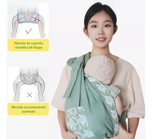 Mochila Portabebés Ergonómica Ideal Para Amamantar Azul