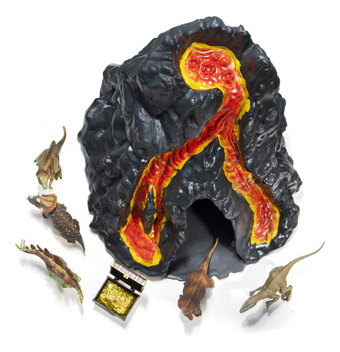 Prextex Casa Volcán Pintada Con Lava Con Puerta Oculta Y 5