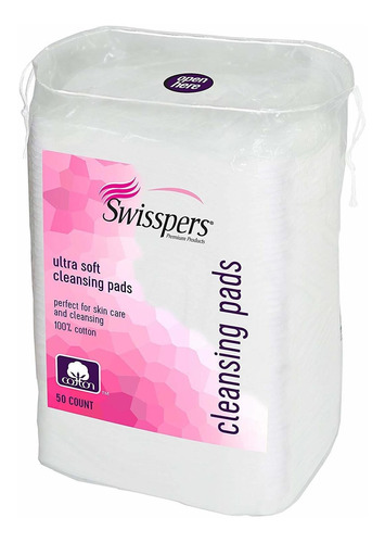 Swisspers  Almohadillas De Algodn Para Limpieza Facial Premi