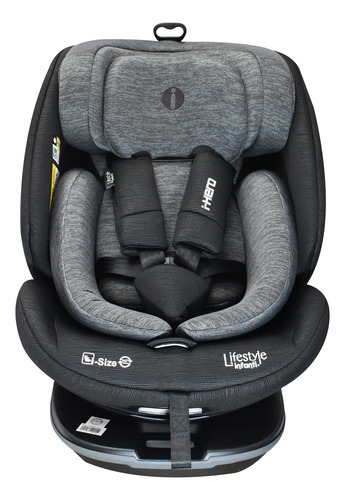 Autoasiento Lifestyle By Infanti I-hero I-size Negro/gris