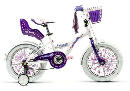 Imagen 1 de 7 de Bicicleta Nenas Rodado 16 Aluminio Importada Rueditas Full