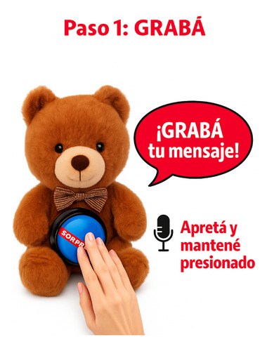 Peluche Con Tu Voz Personalizada! Regalo - Grabá Tu Mensaje Clásico