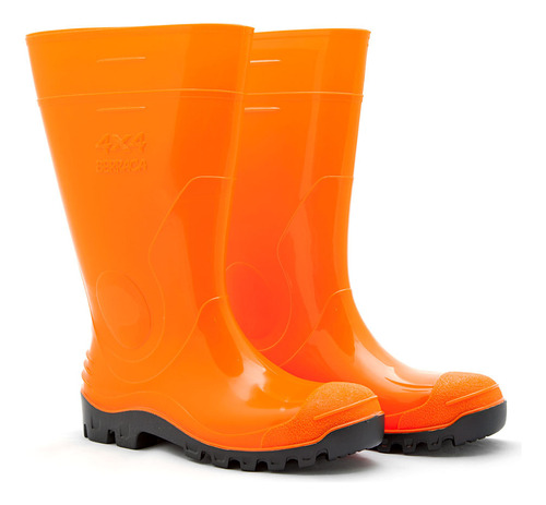 Botas Pvc Fluorecentes Naranja