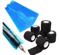 Comprar Cubiertas De Máquina De Tatuaje Heliltd 200pcs Con Cinta Adh