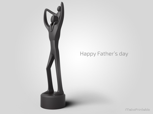Imagem 2 de 3 de Enfeite Decorativo Sala Estátua Pai E Filho - Decoração