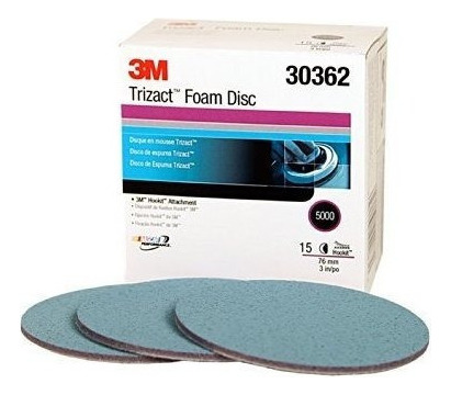 3m 30362 Hookit Trizact 3 5000 Grit Foam Disc Una Caja De 15