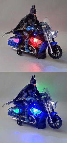 Moto Batman C/ Luces Multicolores Sonidos Y Luz Delantera