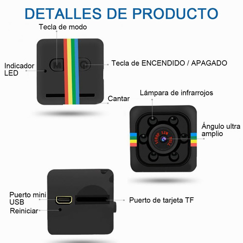 Imagen 8 de 10 de Cámara Hd Mini Cámara De Visión Nocturna Deportiva Impermeab