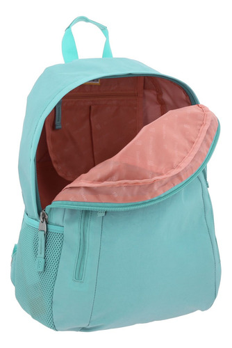 Mochila Grande Zilp Turquesa Multiples Bolsillos