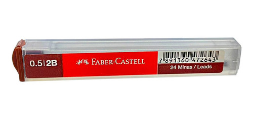 Grafite Polymer 0.5mm 2b Faber Castell C/24 Minas