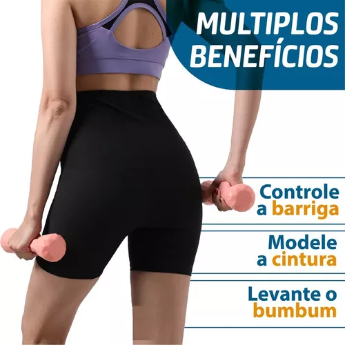 Cinta Short Modelador Queima Gorduras Seca Barriga A Melhor