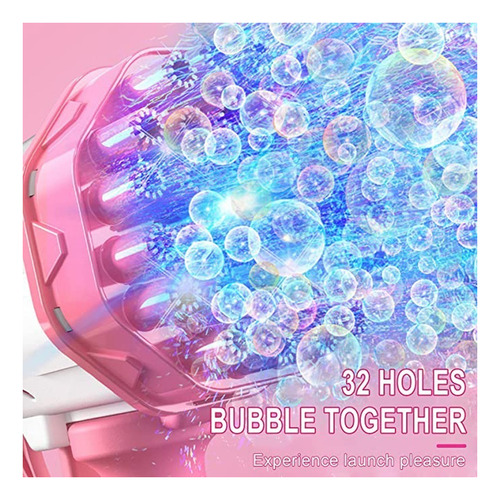 Regalo Bubble Bazooka Gun 32 Hoyos Rocket Bubble Shooter