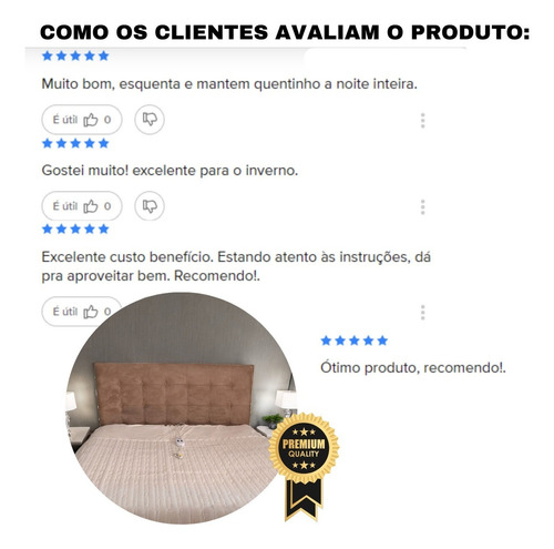 Lençol Térmico Solteiro 2 Regulagens De Temperatura Segura Liso 127v