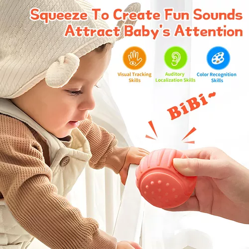  ROHSCE Bolas sensoriales para bebé, juguetes sensoriales para  bebés de 6 a 12 meses para niños pequeños de 1 a 3 años, juegos de regalo  de bolas suaves con textura de