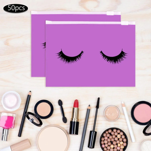 Bolsas De Maquillaje Lavables Para Pestañas, 50 Unidades