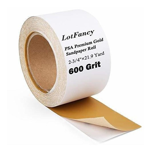 Lotfancy Rollo De Papel De Lija Psa De Grano 600, Autoadhesi