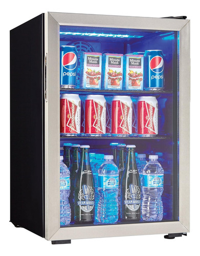 Frigobar Para Bebidas 95 Latas Danby Dbc026a1bssdb 2.6 Pies Plateado