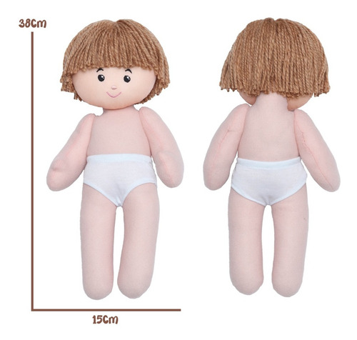 Imagen 2 de 4 de Muñeca De Trapo Con Vestidos Juguete Didáctico Regalo Niña