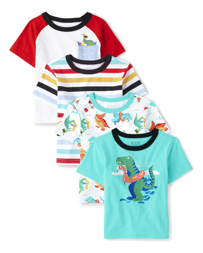 The Children's Place Paquete De 4 Camisetas Grficas Para Nio