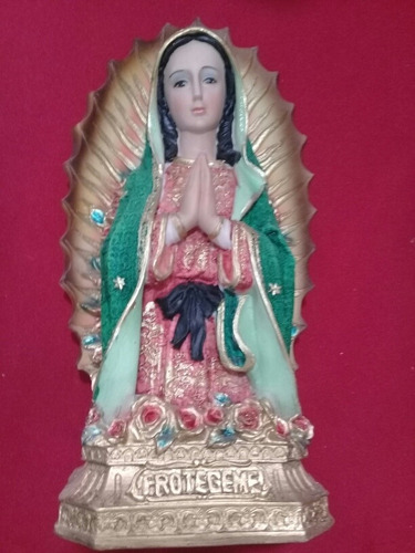 Virgen De Guadalupe De Busto Con Rosas 30cm