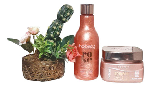 Imagem 8 de 10 de Kit Rose Gold Shampoo 300 Ml + Máscara 300 Gr