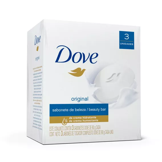 Jabón en barra Dove Original 90 g pack x 3