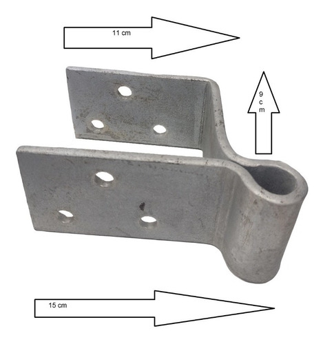 Dobradiça Avulsa Reforçada Para Portão Porteira Peça Unica