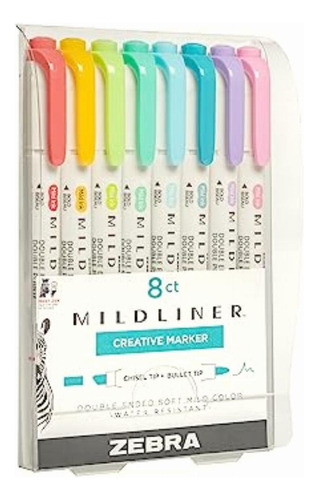 Zebra Pen Mildliner Double Ended Highlighter Set, Broad And