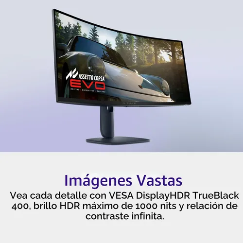 Monitor Gamer Alienware 34 Curvo Qd-oled 240hz Wqhd Aw3425dw Negro