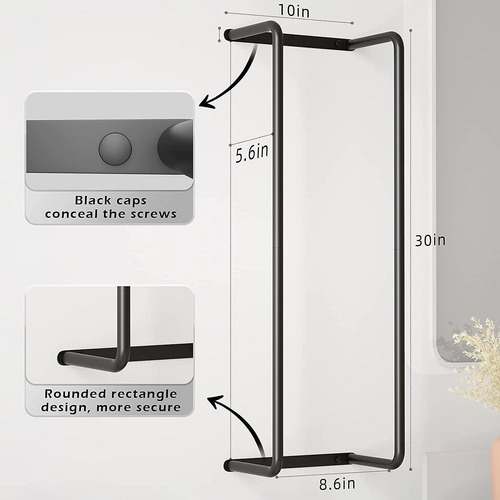Rack De Toallas De Metal Organizador De Baño Fácil