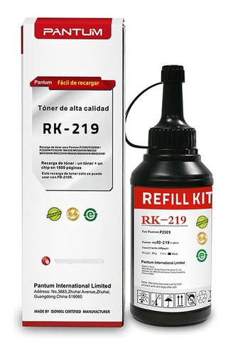 Kit Recarga Toner Original  Pantum M6559 M6609n P2509 Rk-219