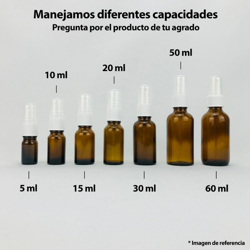 Frasco Atomizador Pluma 5 Ml Vidrio Ámbar Spray 50pz