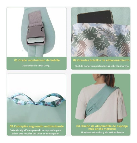 Mochila Portabebés Ergonómica Ideal Para Amamantar Azul